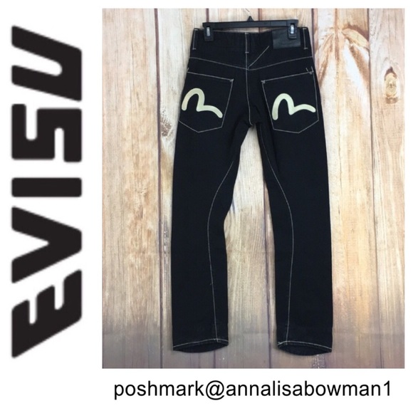 black evisu jeans